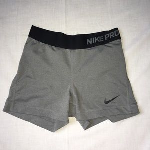 Gray Nike Pros Dri-fit shorts